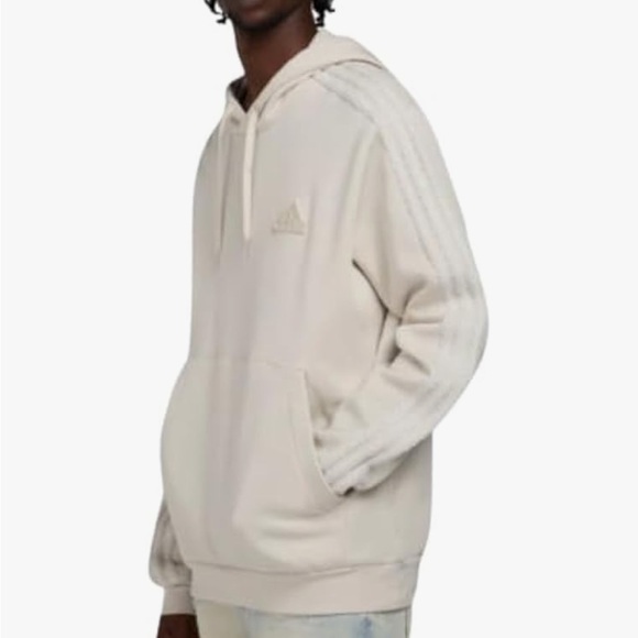 adidas Other - New in Package Adidas Cream Hoodie Sweatshirt With Chenille Signature Stripes